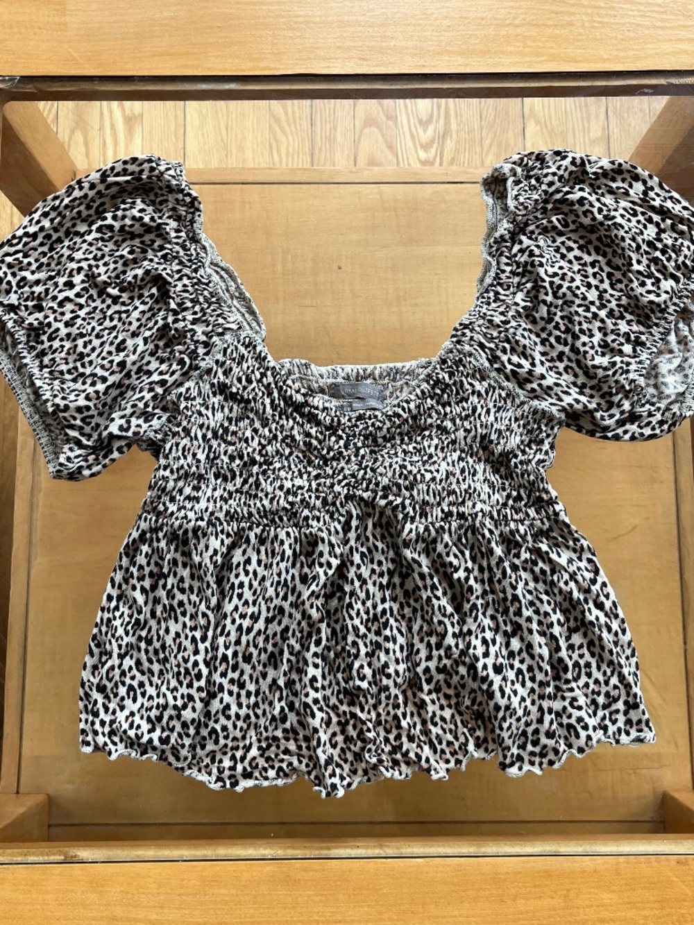 Urban Outfitters Cheetah Print Babydoll Top